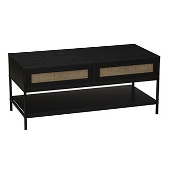 Household Essentials Modern 2-Drawer & Lower Shelf Coffee Table