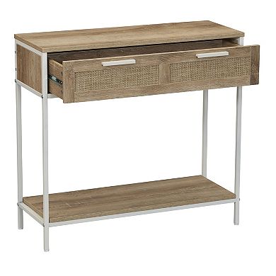 Household Essentials Modern Console Table with Drawer & Shelf