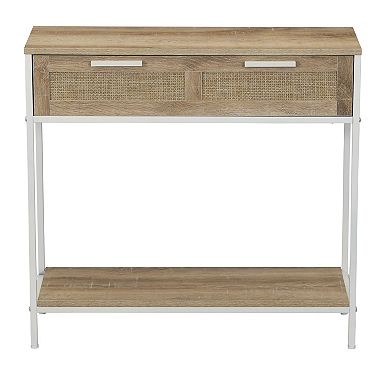 Household Essentials Modern Console Table with Drawer & Shelf