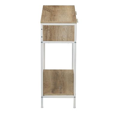Household Essentials Modern Console Table with Drawer & Shelf