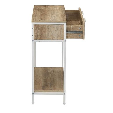 Household Essentials Modern Console Table with Drawer & Shelf