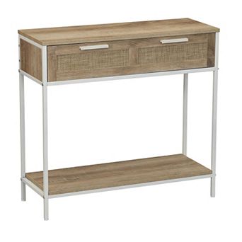 Household Essentials Modern Console Table with Drawer & Shelf