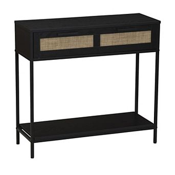 Household Essentials Modern Console Table with Drawer & Shelf