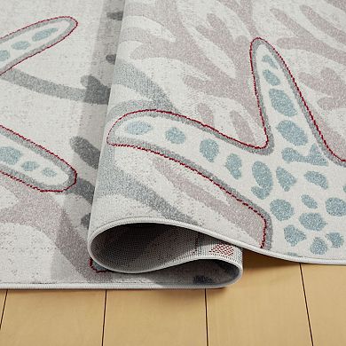 Home Dynamix Marine Coral Coastal Starfish Indoor Outdoor Area Rug