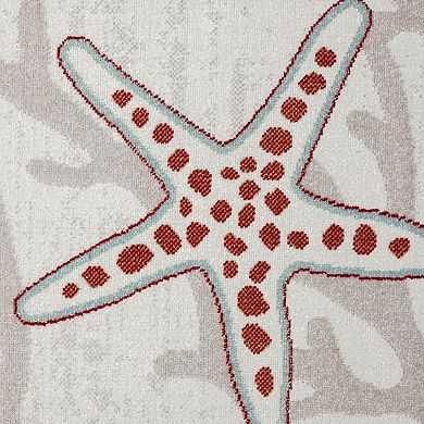 Home Dynamix Marine Coral Coastal Starfish Indoor Outdoor Area Rug
