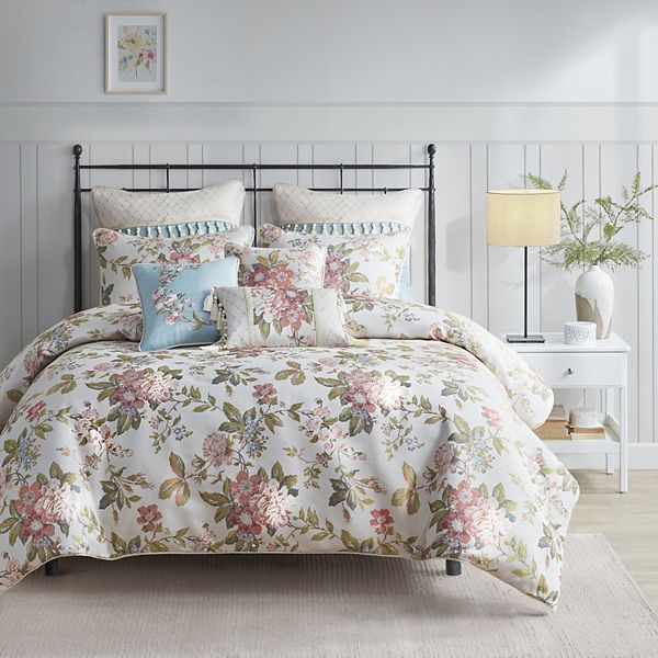 Madison Park Signature Carolyn Oversized & Overfilled Jacquard Floral ...