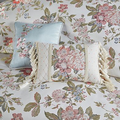 Madison Park Signature Carolyn Oversized & Overfilled Floral Jacquard Comforter Set with Decorative Pillows