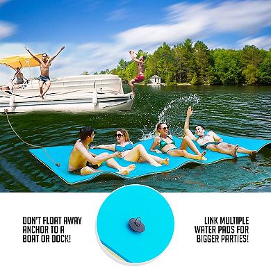 Comfy Floats 12' x 5' No Inflate UV-Resistant Water Pad Pool Lake Float, Yellow