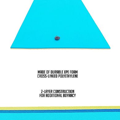 Comfy Floats 12' x 5' No Inflate UV-Resistant Water Pad Pool Lake Float, Yellow