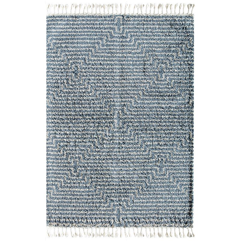 CosmoLiving Rugs America Cyprus Modern Dots Calm Creation Area Rug, Blue, 5