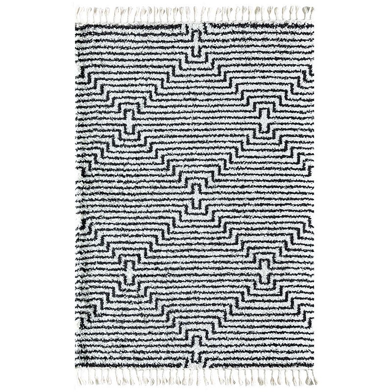 CosmoLiving Rugs America Cyprus Modern Dots Calm Creation Area Rug, White, 