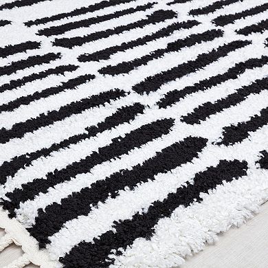 Rugs America Cyprus Modern Stripe Night Odyssey Area Rug
