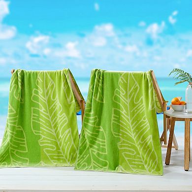 Madelinen® Boca 2-Pack Tropical Print Beach Towel Set