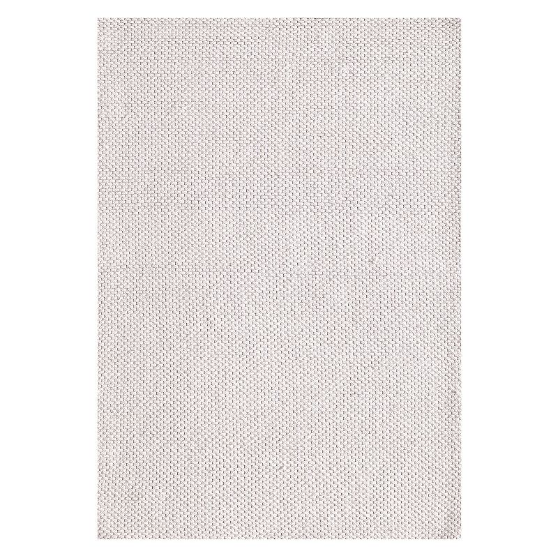 Rugs America Isle Farmhouse Houndstooth Area Rug, White, 5X7 Ft