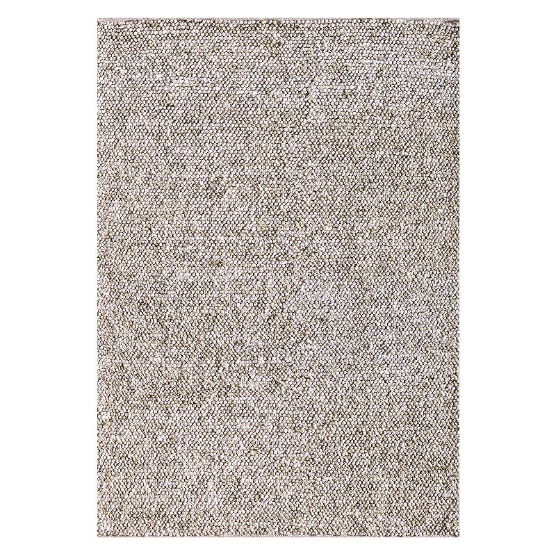 Rugs America Isle Farmhouse Solid Confetti Area Rug, White, 8X10 Ft