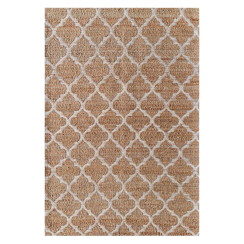 Rugs America Isle Transitional Trellis Area Rug, Brown, 8X10 Ft