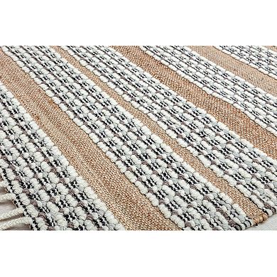 Rugs America Isle Farmhouse Stripe Ribbon Area Rug