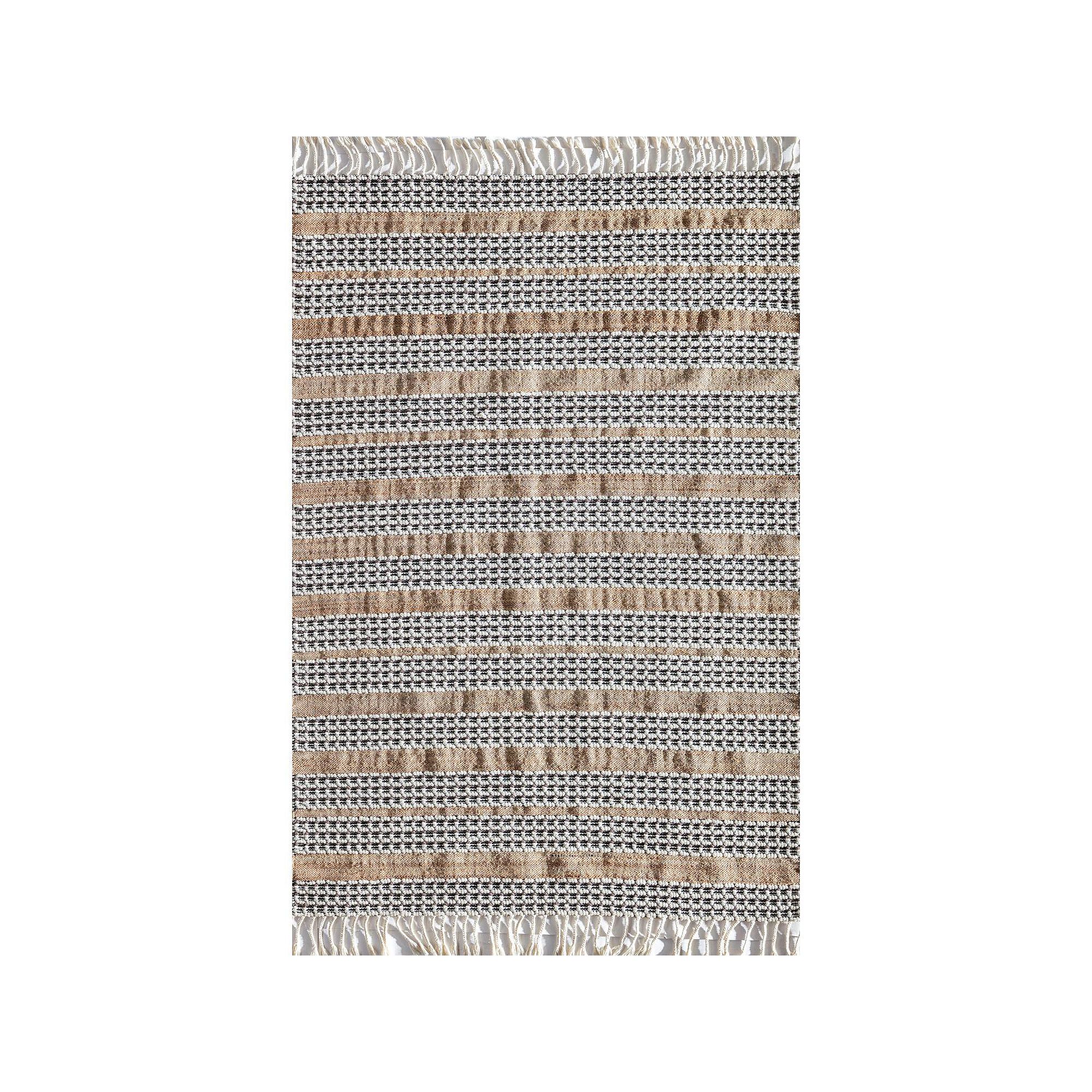 Rugs America Isle Farmhouse Stripe Ribbon Area Rug, Ribbon Refresh