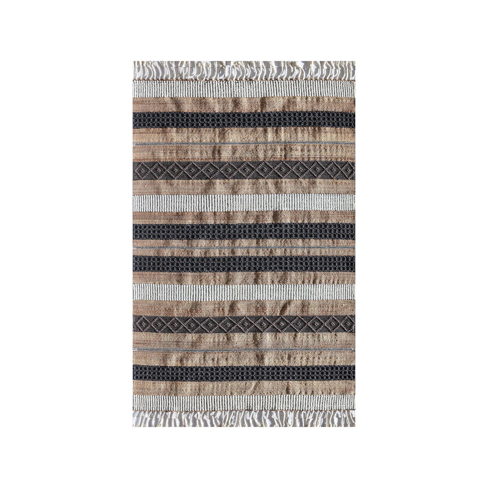 Rugs America Isle Farmhouse Stripe Area Rug, Stripe Medley