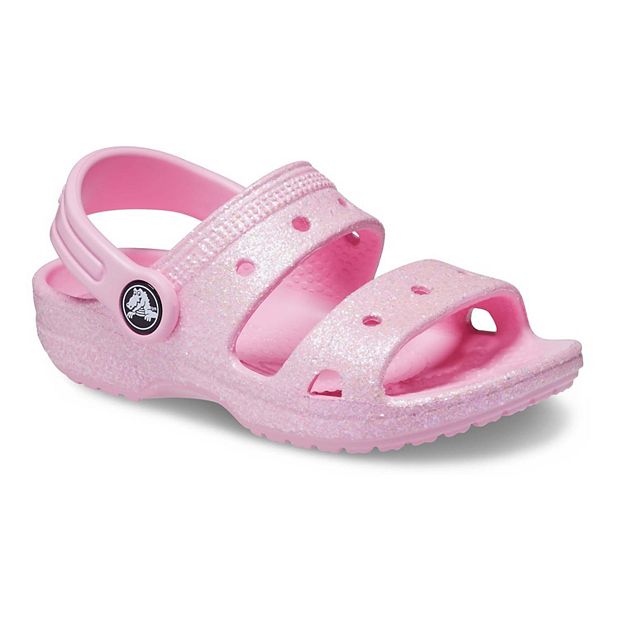 Crocs Classic Glitter Toddler Girls' Sandals