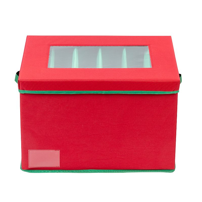 Honey-Can-Do Christmas Tree Lights Storage Box, Red