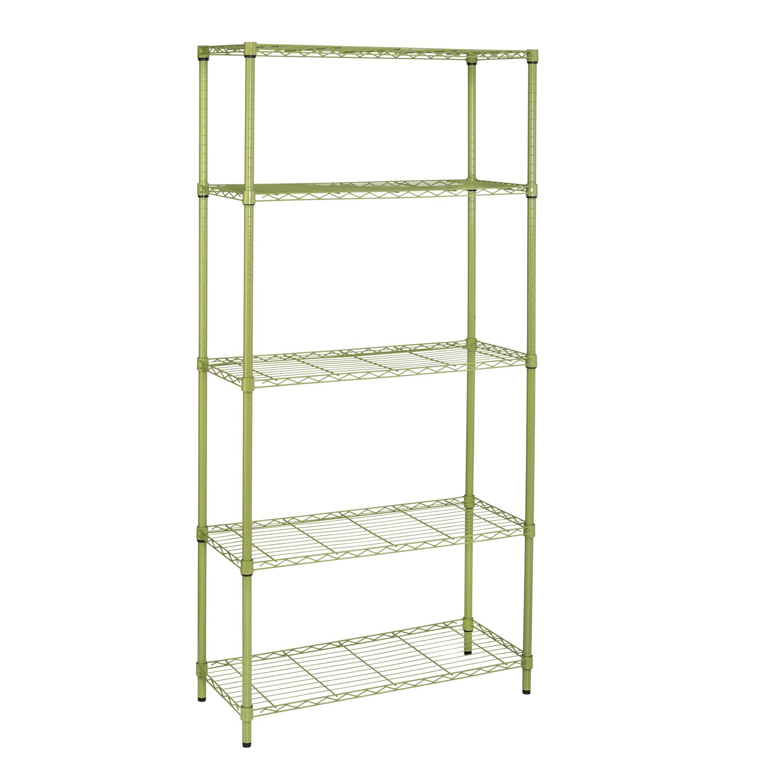 Honey Can Do Collapsible 3-Tier Metal Shelf on Wheels, Black