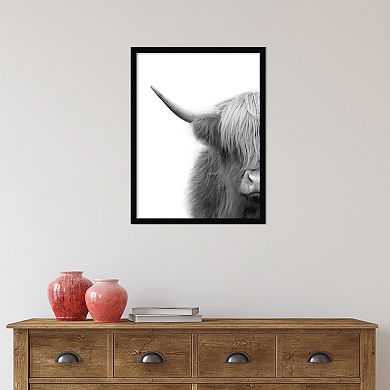 Amanti Art Hey Dude Highland Cow Framed Wall Art