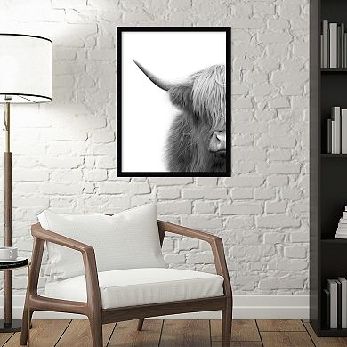 Amanti Art Hey Dude Highland Cow Framed Wall Art
