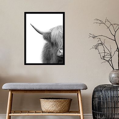 Amanti Art Hey Dude Highland Cow Framed Wall Art