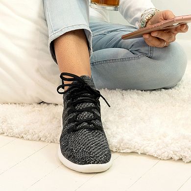 Zenz by Isotoner Women's Knit Lace-Up Sneakers