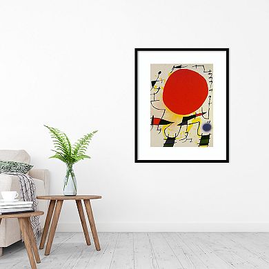 Amanti Art Le Soliel Rouge The Red Sun Framed Wall Art