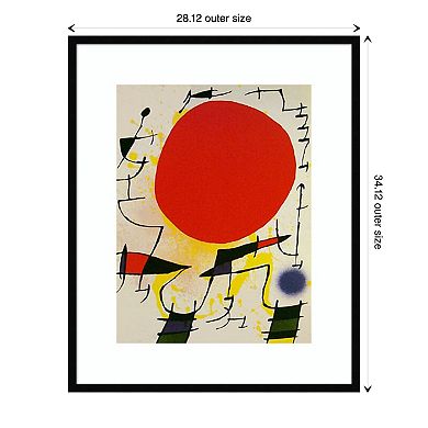 Amanti Art Le Soliel Rouge The Red Sun Framed Wall Art