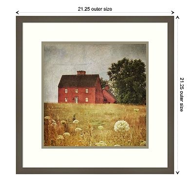 Amanti Art Red Saltbox House Framed Wall Art