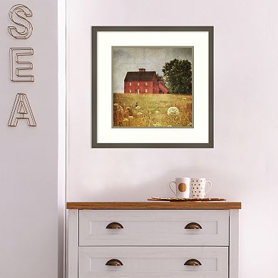 Amanti Art Red Saltbox House Framed Wall Art