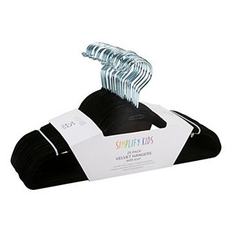 Simplify Kids 25 Pack Velvet Hangers