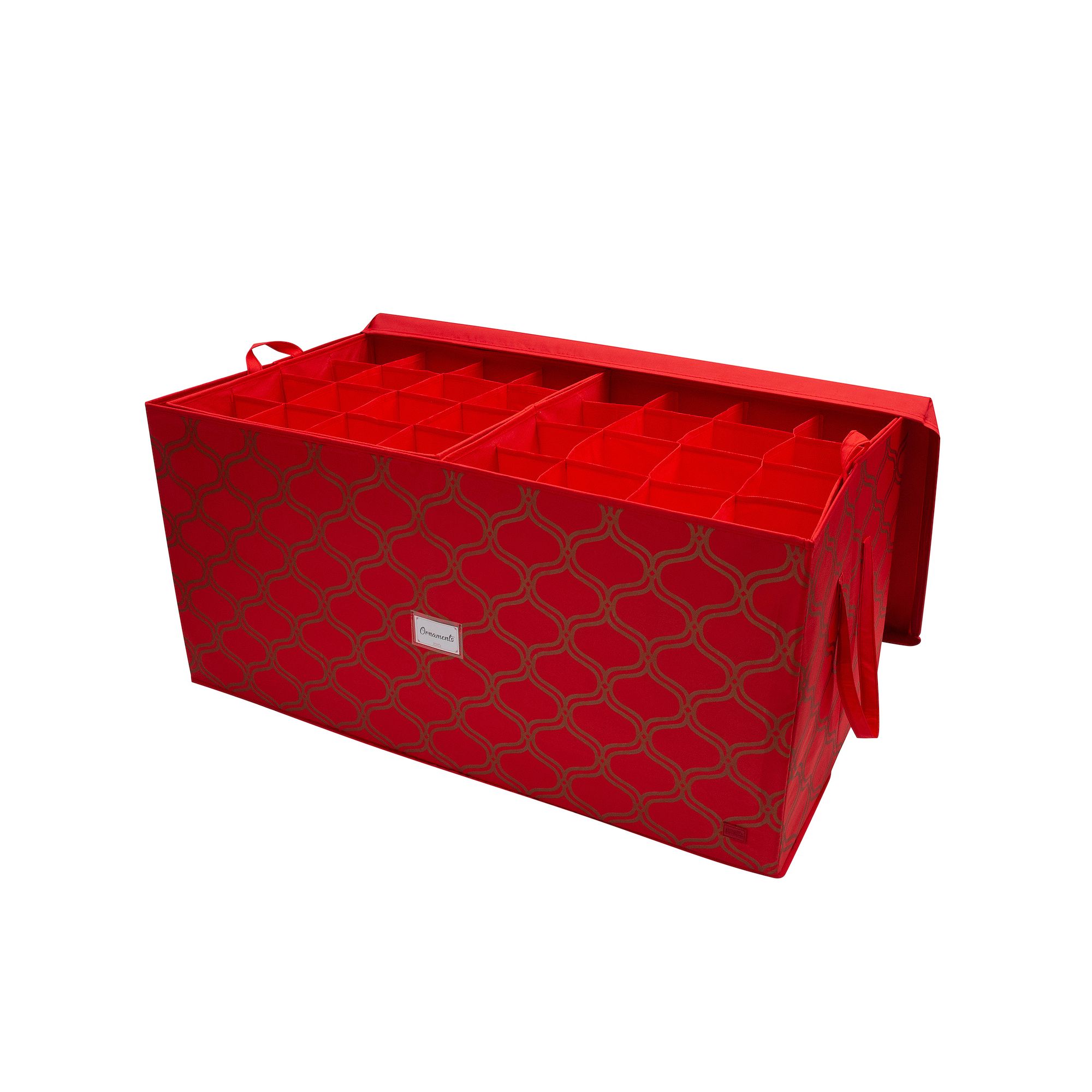 Simplify 96 Ornament Storage Box, Red