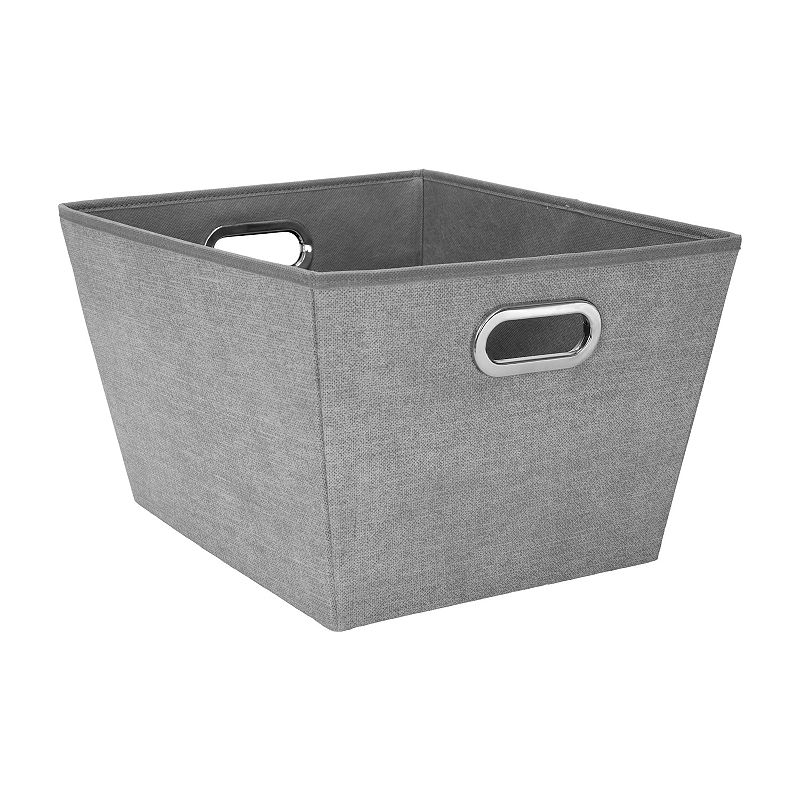 Simplify Large Grommet Storage Bin, Grey