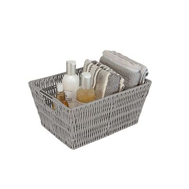 Simplify 3 Pack Set Rattan Tote Baskets