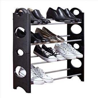 Simplify 12 Pair Stackable Shoe Caddy Rack