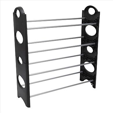 Simplify 12 Pair Stackable Shoe Caddy Rack