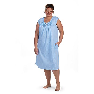 Plus Size Miss Elaine Essentials Cottonessa Long Nightgown