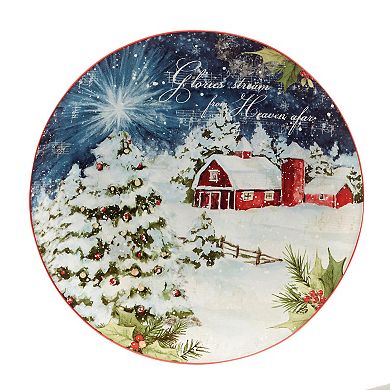 Certified International Silent Night 4-pc. Dinner Plate Set