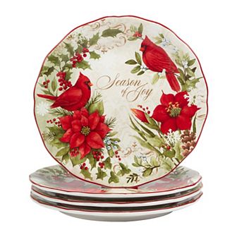 Certified International Winters Medley 4 pc Dinner Plate Set