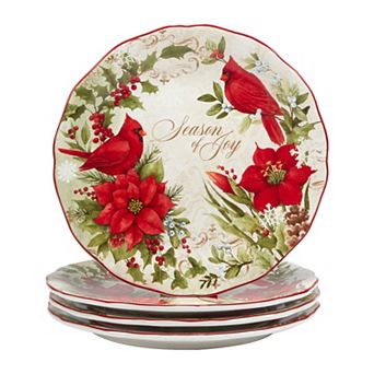 Certified International Winters Medley 4 pc Dinner Plate Set