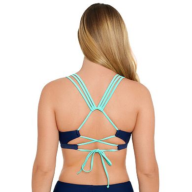 SHENHE Women's Floral Bikini Set - Criss Cross Tie Back Low Rise Boho 2 Piece Swimsuit