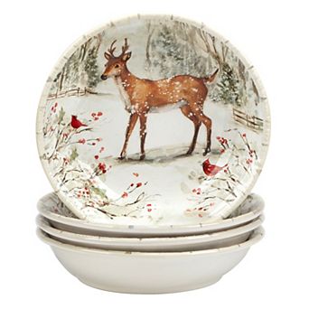 Certified International Winters Walk 4 pc Soup Bowl Set