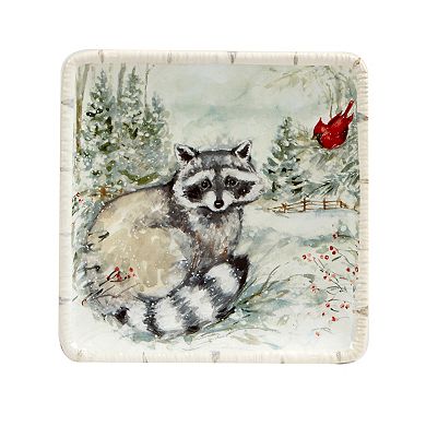 Certified International Winters Walk 4-pc. Canape Plate Set