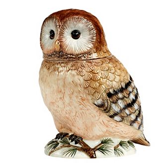 Certified International Winters Walk Owl 3D Cookie Jar