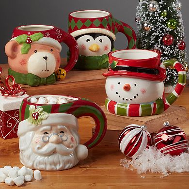 Certified International Holiday 4-pc. Mug Set
