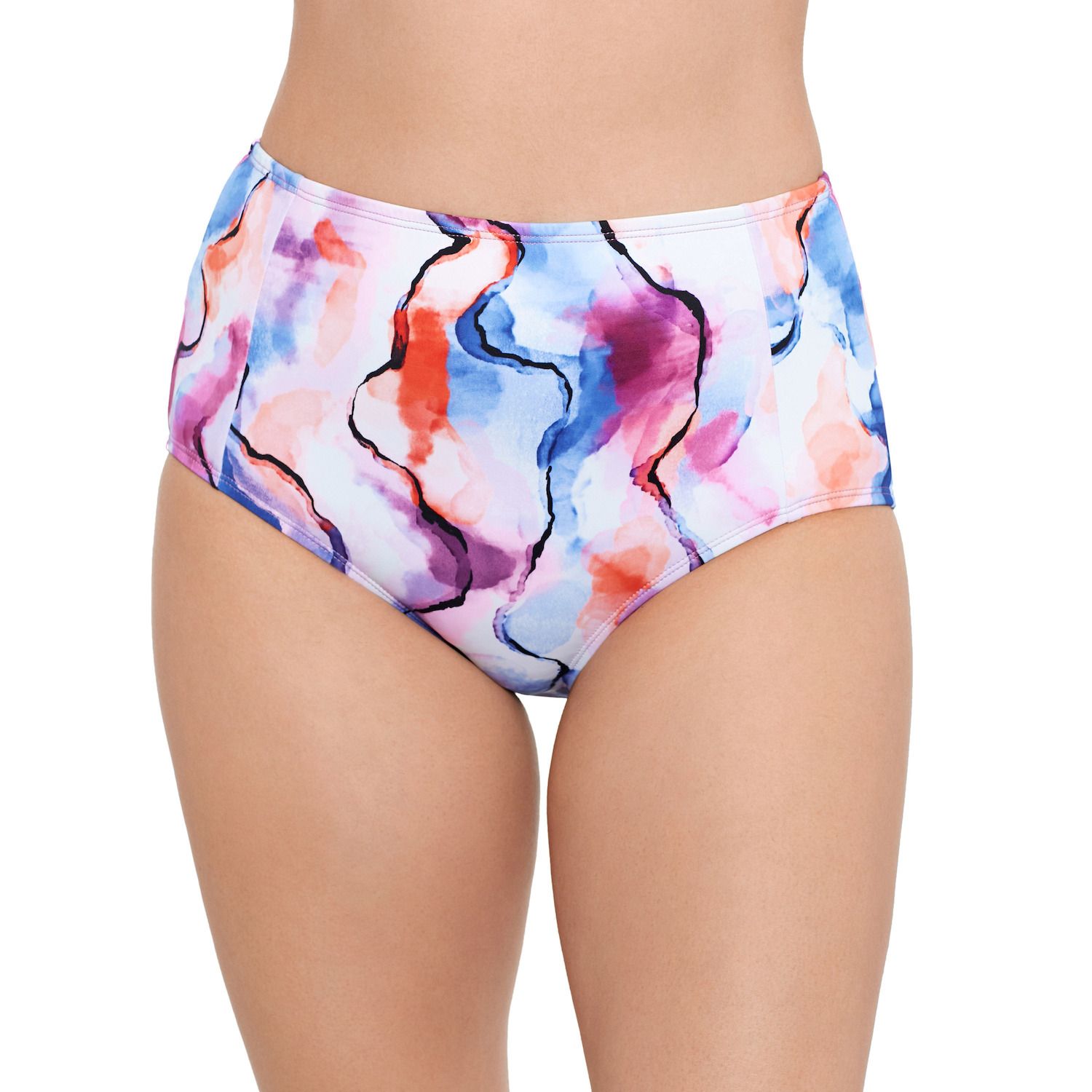 Women's Freshwater Print High-Leg Swim Bottoms